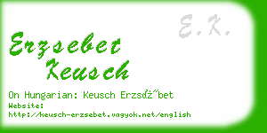 erzsebet keusch business card